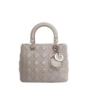 Pre-owned Leather dior-bags Dior Vintage , Gray , Dames