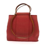 Pre-owned Leather handbags Hermès Vintage , Red , Dames