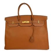 Pre-owned Leather handbags Hermès Vintage , Brown , Dames