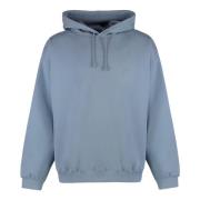 Geribbelde katoenen hoodie met zakken Y-3 , Blue , Heren