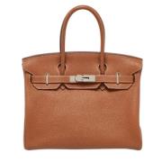 Pre-owned Leather totes Hermès Vintage , Brown , Dames