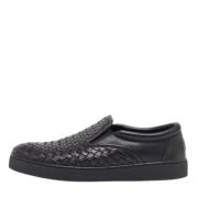 Pre-owned Leather sneakers Bottega Veneta Vintage , Black , Heren