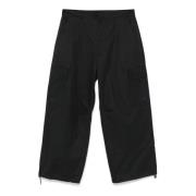 Wijde Pijp Zwarte Katoenen Broek A-Cold-Wall , Black , Heren