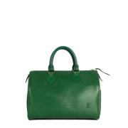 Pre-owned Leather handbags Louis Vuitton Vintage , Green , Dames