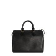 Pre-owned Leather handbags Louis Vuitton Vintage , Black , Dames