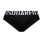 Katoenen slip met logo Dsquared2 , Black , Heren