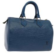 Pre-owned Leather handbags Louis Vuitton Vintage , Blue , Dames