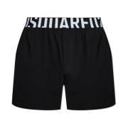 Katoenen boxershorts met logo Dsquared2 , Black , Heren