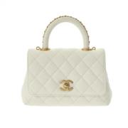 Pre-owned Leather chanel-bags Chanel Vintage , White , Dames