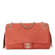 Pre-owned Leather chanel-bags Chanel Vintage , Orange , Dames