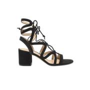 Pre-owned Suede sandals Gianvito Rossi Pre-owned , Black , Dames