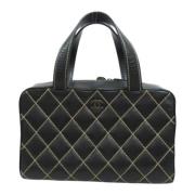 Pre-owned Leather chanel-bags Chanel Vintage , Black , Dames