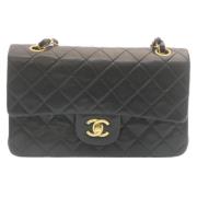 Pre-owned Leather chanel-bags Chanel Vintage , Black , Dames