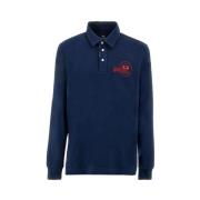 Heren Polo met Lange Mouwen - Navy La Martina , Blue , Heren