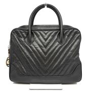 Pre-owned Leather handbags Chanel Vintage , Black , Dames