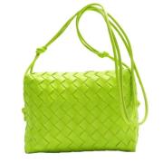 Pre-owned Leather shoulder-bags Bottega Veneta Vintage , Green , Dames