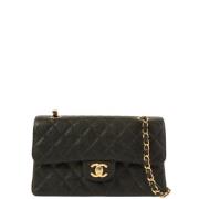 Pre-owned Leather chanel-bags Chanel Vintage , Black , Dames