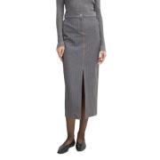 Grijze Rok Regular Fit Max Mara , Gray , Dames