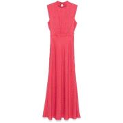 Hibiscus Zijden Jurk Saloni , Pink , Dames