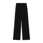 Zwarte Hoge Taille Losse Broek Ami Paris , Black , Dames