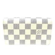 Pre-owned Canvas wallets Louis Vuitton Vintage , White , Dames