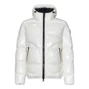 Witte Glanzende Nylon Donsjas Herno , White , Heren