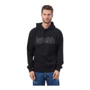 Zwarte hoodie met logo op de voorkant Disclaimer , Black , Heren