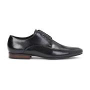 Heren klassieke zwarte echte leren derby schoenen Kazar , Black , Here...