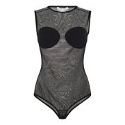 Zwart mouwloos bodysuit Chic Style Nensi Dojaka , Black , Dames