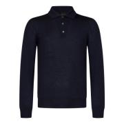 Blauwe Wol Zijde Kasjmier Sweatshirt Aw24 Brioni , Blue , Heren