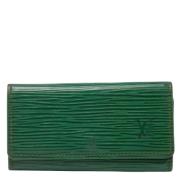 Pre-owned Leather key-holders Louis Vuitton Vintage , Green , Dames