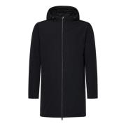 Zwarte Hooded Parka Jas Herno , Black , Heren