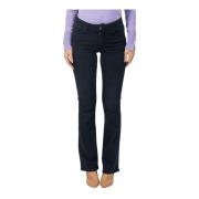 Blauwe Slim Fit 5-Pocket Jeans Fracomina , Blue , Dames