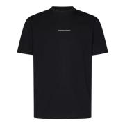 Zwart Katoenen Jersey Crewneck T-Shirt Emporio Armani , Black , Heren