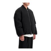 Gewatteerde Veren Bomberjack Jil Sander , Black , Heren