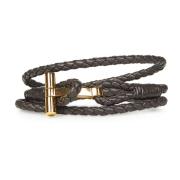 Bruin Leren Armband Elegante Stijl Tom Ford , Brown , Heren