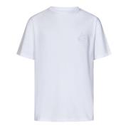 Wit Katoenen Jersey T-Shirt Chic Geborduurd Etro , White , Heren