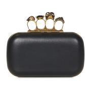 Zwarte Knuckle Clutch Tas Alexander McQueen , Black , Dames