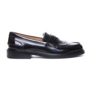 Zwarte Leren Loafers Elegante Instap Schoenen Tod's , Black , Dames