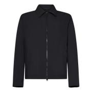 Blauwe Jas Aw24 Elegant Waterafstotend Brioni , Black , Heren