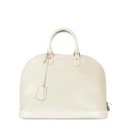 Pre-owned Leather handbags Louis Vuitton Vintage , White , Dames