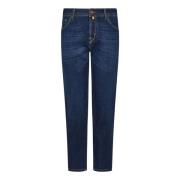 Blauwe Slim-Fit Jeans Aw24 Jacob Cohën , Blue , Heren