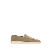 Suède Leren Moccasins met Logo Patch Fear Of God , Green , Heren