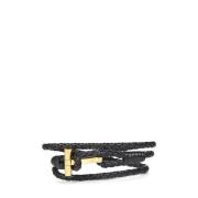 Zwarte Geweven Armband Tom Ford , Black , Heren