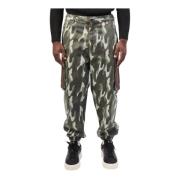 Groene Cargo Broek Camouflage Patroon Armani Exchange , Green , Heren