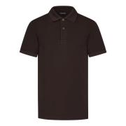 Bruine Katoenen Poloshirt voor Mannen Tom Ford , Brown , Heren