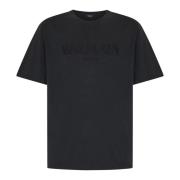 Vintage Grey Cotton Jersey T-Shirt Balmain , Gray , Heren