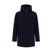 Blauw/Bruin Synthetisch Materiaal Parka Herno , Blue , Heren