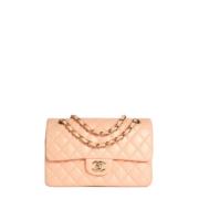 Pre-owned Leather chanel-bags Chanel Vintage , Pink , Dames