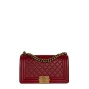 Pre-owned Leather chanel-bags Chanel Vintage , Red , Dames